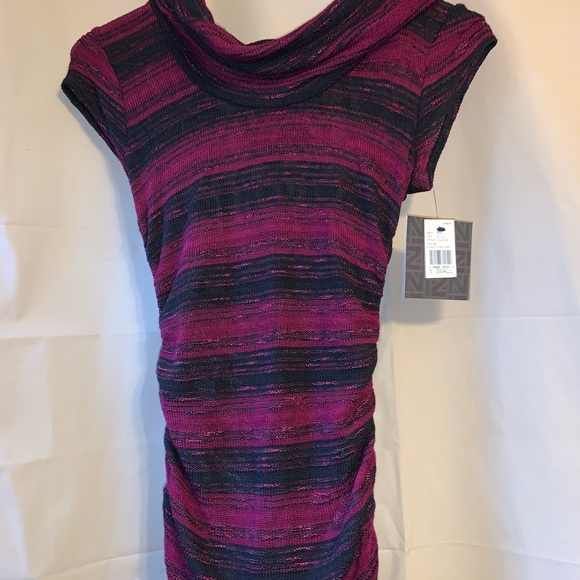 💎NWT IZ byer sheer cowl neck shirt in XS - Picture 4 of 6